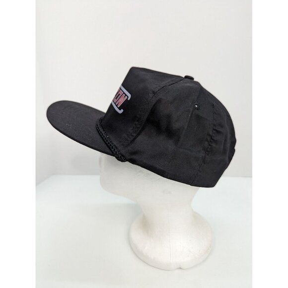 VAC-CON Graphic Logo Men Black Wide Brim Braid Adjustable Snapback Cap Hat - Picture 3 of 8
